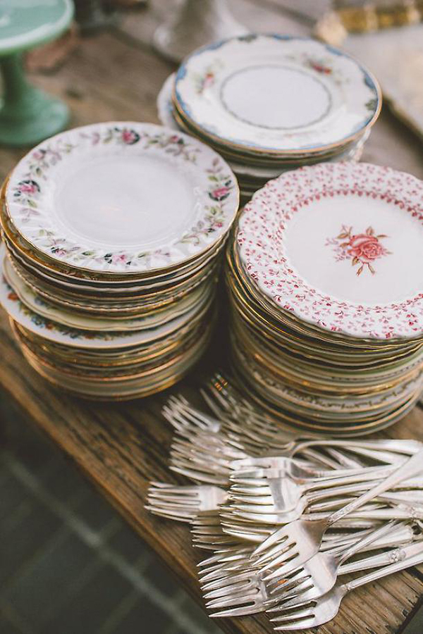 piatti matrimonio stile vintage